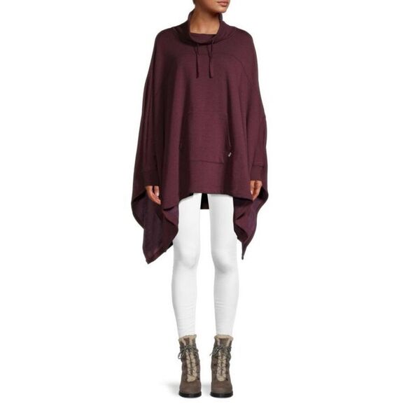UGG Sweaters - UGG Charlynne Drawstring Poncho size XL Marsala Burgundy Red